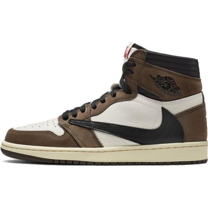 Air Jordan 1 Travis Scott Mid Chaussures de Basket pour Homme ... Air Jordan 1 Travis Scott Mid Chaussures de Basket pour Homme ...
