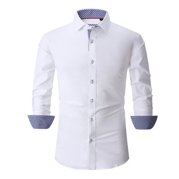 Chemisier Blanc ESPRIT Taille L - Manches Longues Stretch - Comme Neuf
