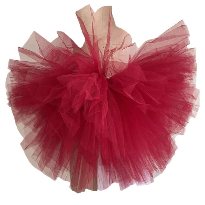 Jupe Tutu En Tulle Multicolore Rockabilly - Taille élastique, Longueur 45 Cm, Pour Danse, Déguisement, Fête