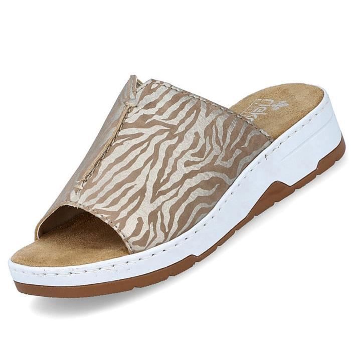 Mules Rieker Femme 63778 - Confort Anti-stress, Semelle Légère, Talon 5.2 Cm - 2