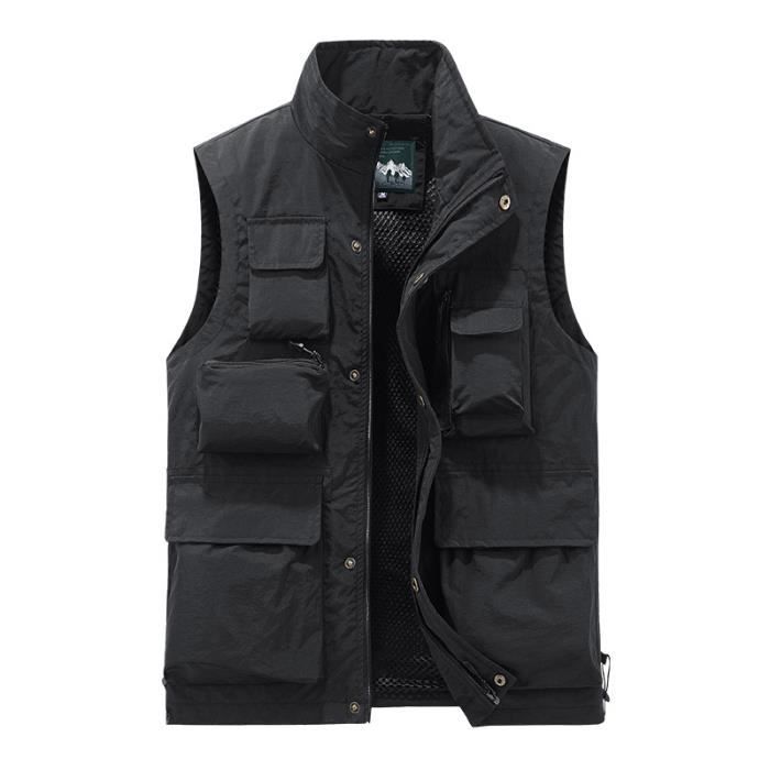 Gilet De Pêche Homme Taille M - Great Departure, Multi-poches, Noir, Respirant