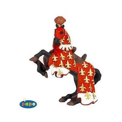 Figurine Cheval du Prince Philippe Rouge - PAPO - Pour Enfant à partir de 3 ans - Peint à la main