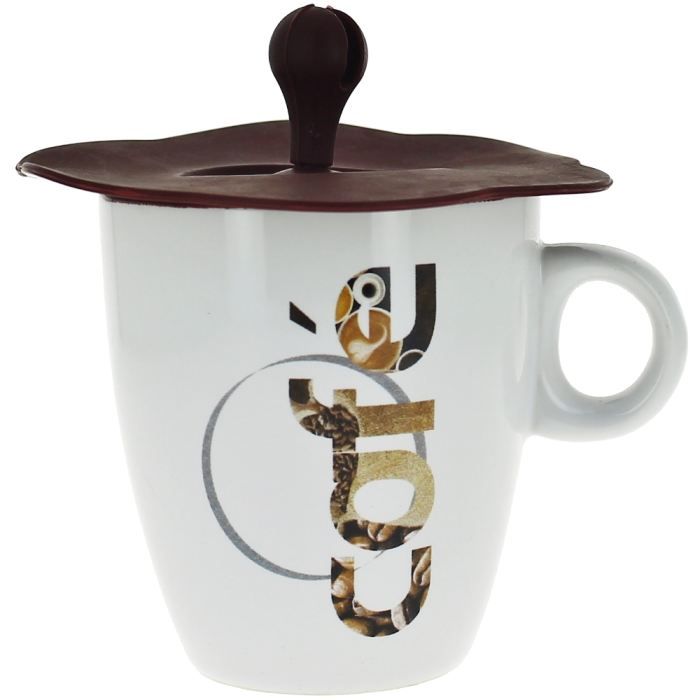 Couvercle De Tasse En Silicone Orange Pylones - Motif Paresseux - Neuf
