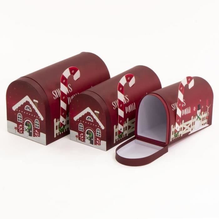 Set De 3 Boîtes Cadeaux En Forme De Cœur Rouges Avec Ruban - Boîtes Carton Élégantes Pour Saint-Valentin, Noël Et Anniversaires