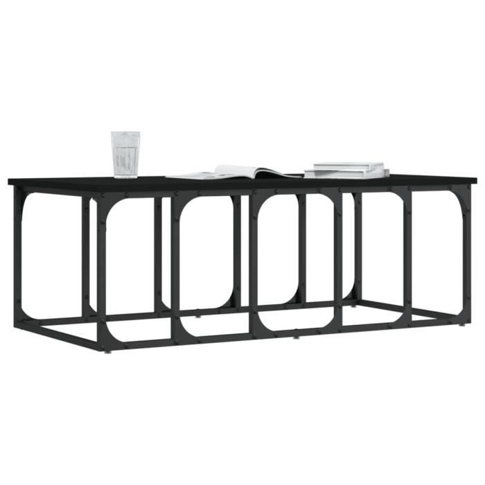 Table basse - SALUTUYA - BD7884 - Bois dingénierie - Métal - Noir
