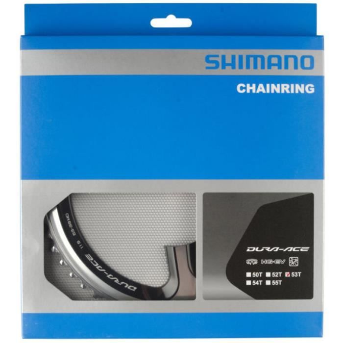 Plateau Shimano Dura Ace Track 53 Dents Neuf - Pour Vélo Piste, Montage 5 Bras, Noir