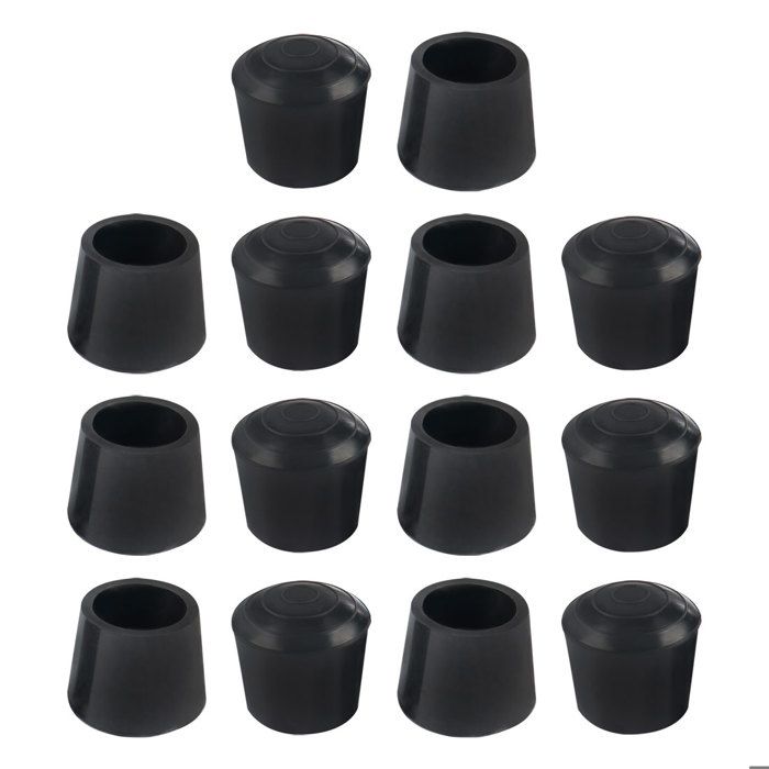 9 Pièces Bouchons Pieds De Meuble Carrés – Protection Plastique Noir 12x12 Mm – Pour Chaises, Tables, Canapés – Anti-rayures Sol