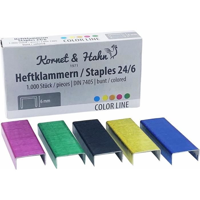 Agrafes Zenith 130/E 6/4 En Acier - Boîte De 1000 Pièces - Pour Agrafeuse Standard