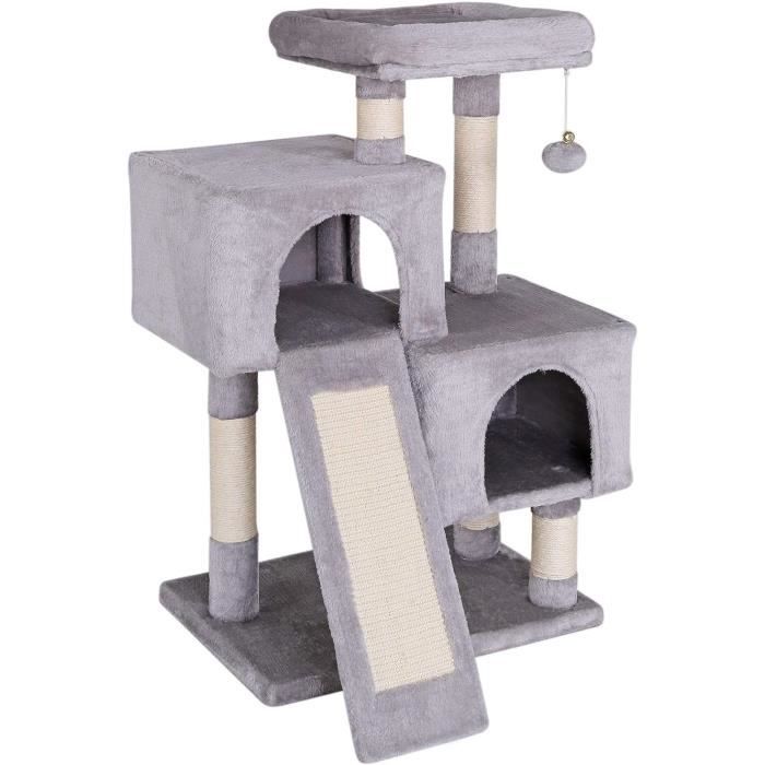 Meilleurs prix pour lionto Arbre à Chat Arbre à Grimper griffoir pour Chat Hauteur 90 cm, Gris Clair54