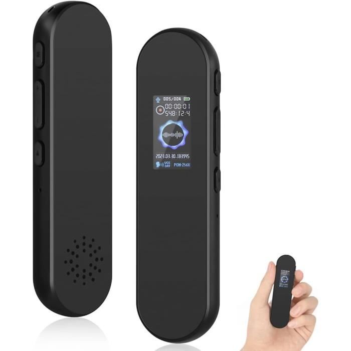 Dictaphone Volorful 144Go USB-C : Enregistreur Vocal Numérique Avec écran Couleur 1,44 Pouce