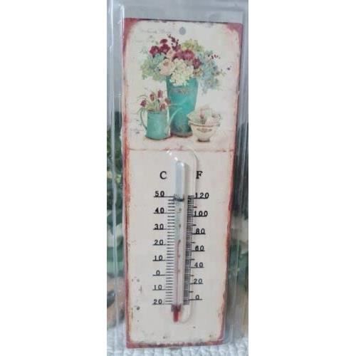 Thermomètre Mural Roses Température Extérieure Maison De Campagne