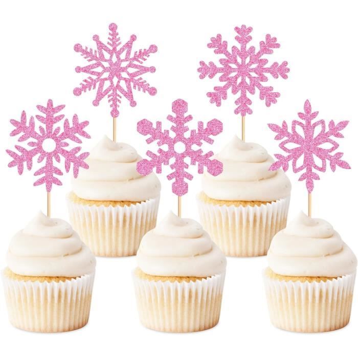 24 Pics De Cupcakes Natation – Noir – 5x11 Cm – Papier Et Bambou – Décoration Fête Piscine – Non Comestible