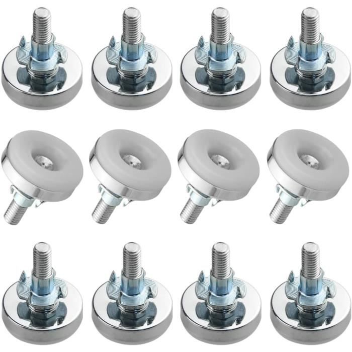 M8 12 Pièces Pied De Meuble Reglable Pieds De Nivellement Pour Chaise De Table Pieds De Meubles