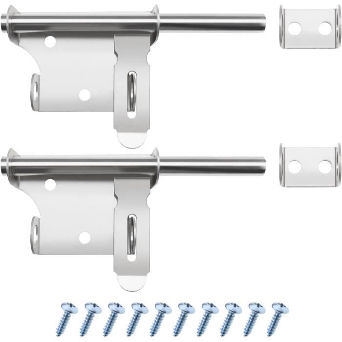 Verrou De Porte Coulissante À 90 Degrés En Acier Inoxydable Avec Boucle Incurvée.[n546