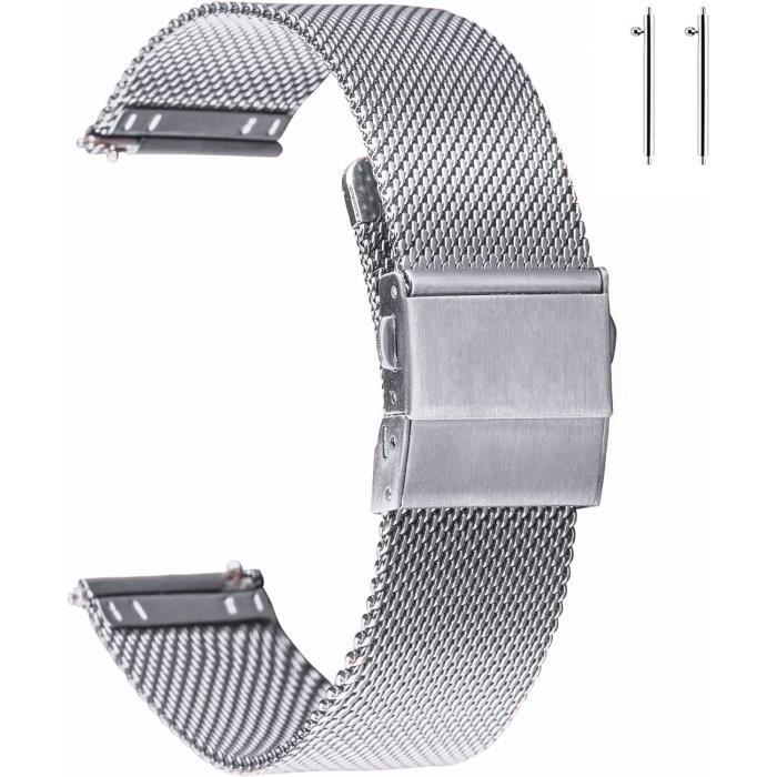 Bracelet De Montre Vintage Acier Inoxydable Chromé - Pour Montre Casio - Neuf