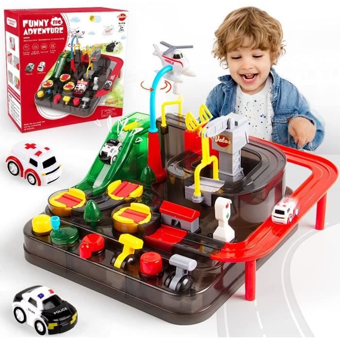 Garçons Et Filles Jouet Daventure De Voiture Coffrets De Stationnement De Piste De Voiture De Puzzle pour Enfants Jouets Interactifs De Voie Ferrée pour Enfants Garage De Jouets pour Enfants 
