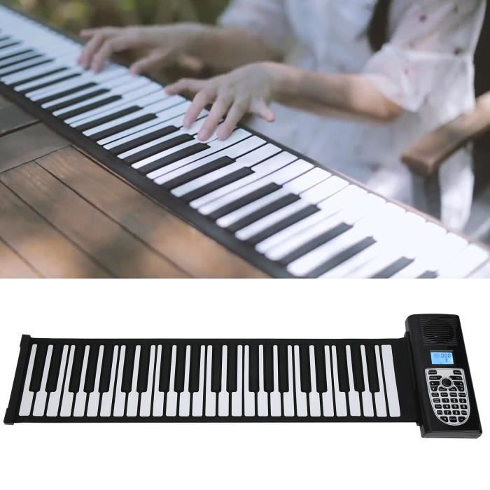 Enroulez un piano électronique Portable 49 touches clavier élastique piano clavier électronique souple clavier de caoutchouc en caoutchouc de silicone ABS en plastique Clavier de piano portable 