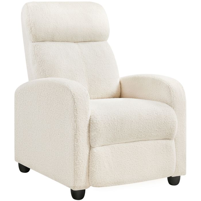 Yaheetech Fauteuil Releveur en Tissu Bouclette Fauteuil Convertible Confortable avec Repose Pied Ivoire Yaheetech Fauteuil Releveur en Tissu Bouclette Fauteuil Convertible Confortable avec Repose Pied Ivoire