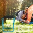 Cuque Tabouret pliable d'extérieur Mini tabouret pliant extérieur en plein air Portable Camping en alliage d'aluminium Chaise-1