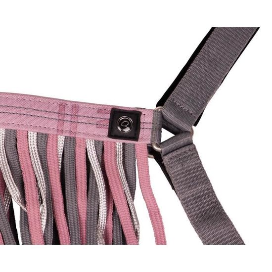 QHP Frontal Anti-mouches Extra – Franges En Nylon, Sans Bandeau, Réglable, Pour Cheval