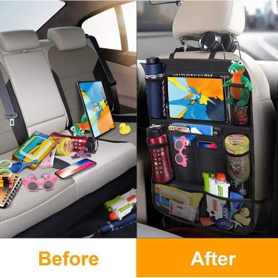 2 Pièce Organisateur Voiture Enfant, Rangement Avec 10 Poches