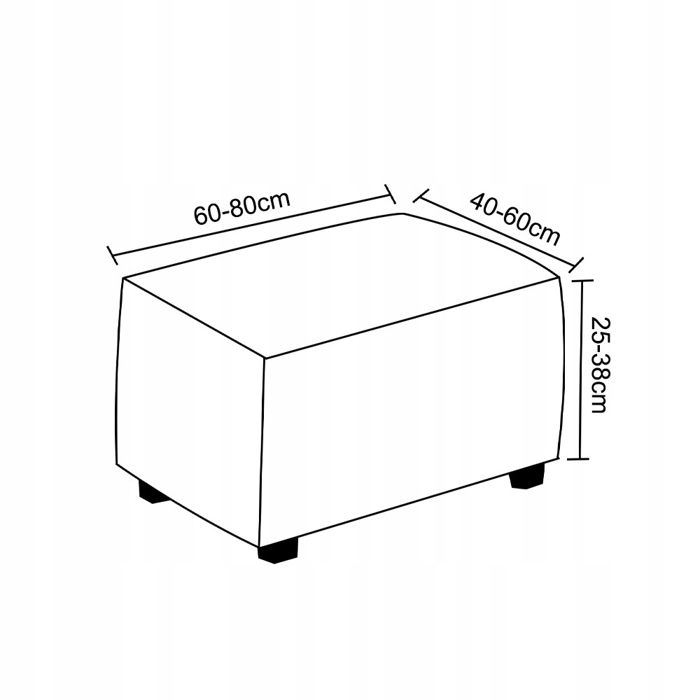 Housse Ottoman, Housse Pouf, Housse Repose-Pieds, Housse De Pouf Rectangulaire En Velours