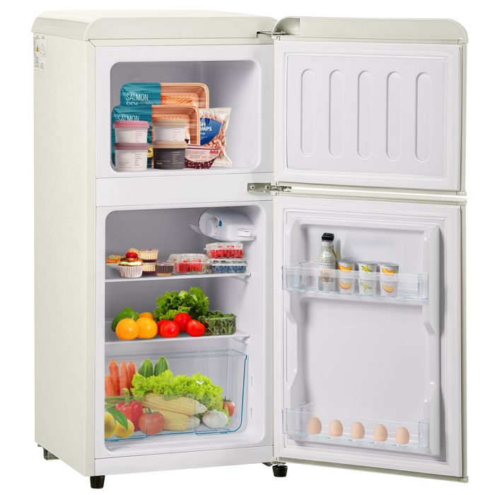 Mini Frigo 76L Avec Congélateur - Porte Vitrée, étagères Réglables - Noir - Pour Salon, Bureau, Cave à Vin - 11