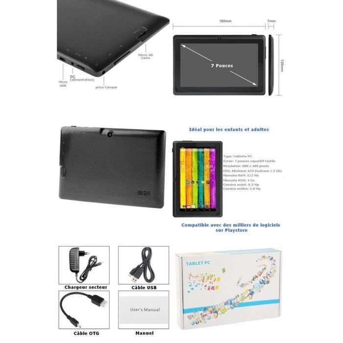 Mega PACK- Tablette noire numérique Wifi1