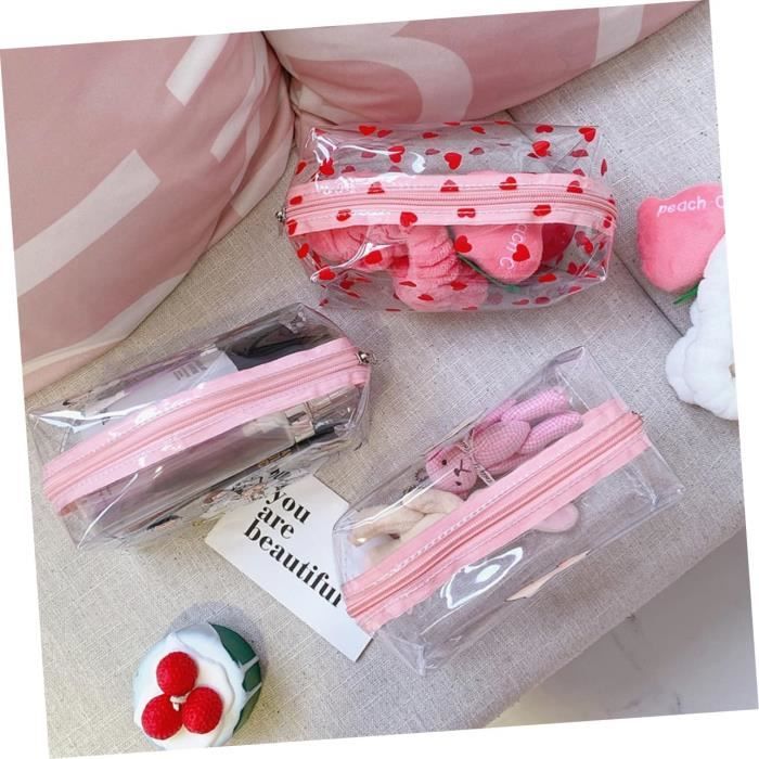 Lot De 2 Petites Trousse Maquillage HDGSAFD - Sac Rangement Cosmétique Vert Et Violet