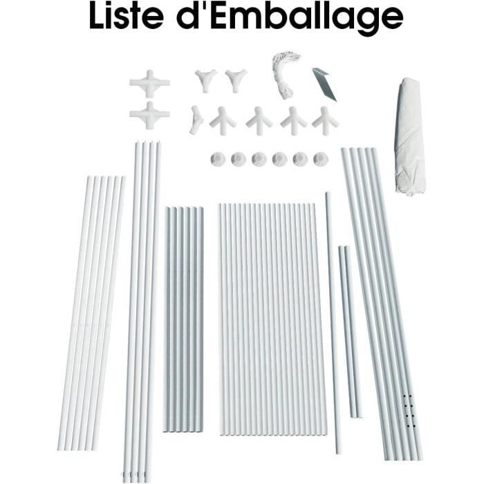 Tonnelle Tente Gazebo 3x9m / 3x6m / 3x3m Avec 8 Bâches - Pavillon Jardin Réception