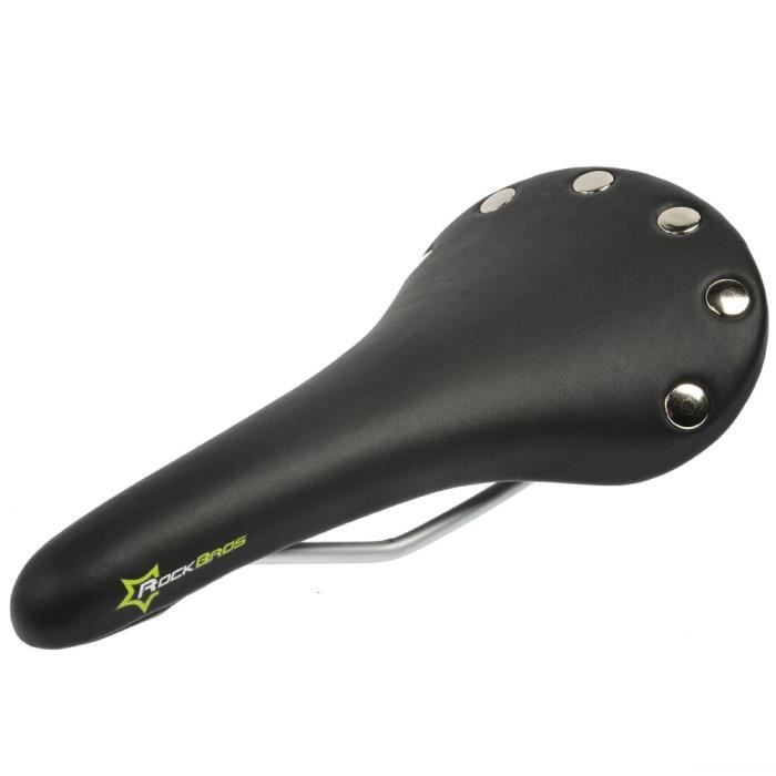 Almencla Selle de Vélo Rétro en Cuir de Vache à Ressort Selle de Vélo Confortable Durable Selle de Cycle Brun avec Corde