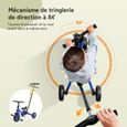 Tricycle 7 en 1 pour enfants BESREY - Draisienne Multifonctions Poussoir Réglable - Bleu-2