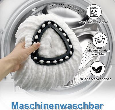 4 Recharges Microfibre Pour Serpillère Vileda Turbo/EasyWring - Lavables, Compatibles, Nettoyage Profond