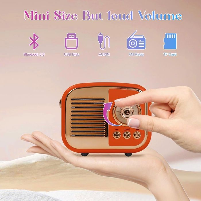Radio Vintage Radio Dab-Dab -Fm Haut-Parleur Bluetooth Portable Rétro