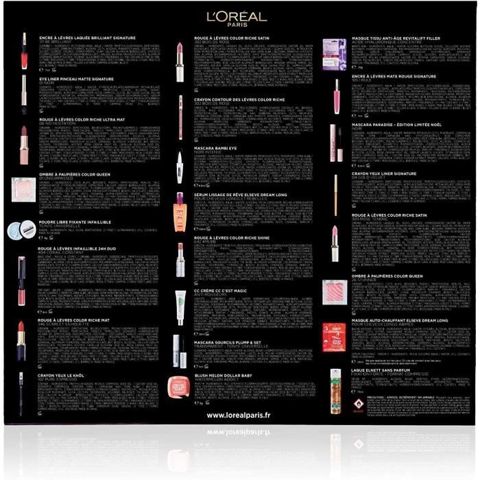 Calendrier de l'Avent L'Oréal Paris 2020 : contenu, prix, code promo +  Concours - Voyage en beauté