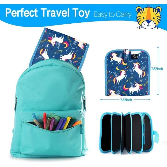 Coloriage à L'eau Livre De Coloriage Effaçable Pour Enfants, Bloc De Dessin Effaçable Réutilisable, Double Face Ardoise Magique Enfant