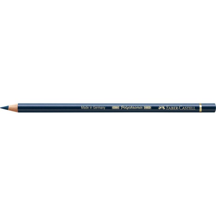 Lot 6 Crayons Polychromos Faber Castell – 157 Indigo Foncé – Mine Huile Résistante – Haute Pigmentation – Artiste
