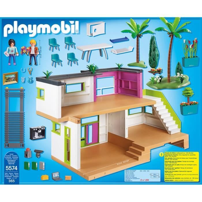 PLAYMOBIL - Maison Moderne - 5574 - 365 pièces - Mixte - Cdiscount Jeux -  Jouets