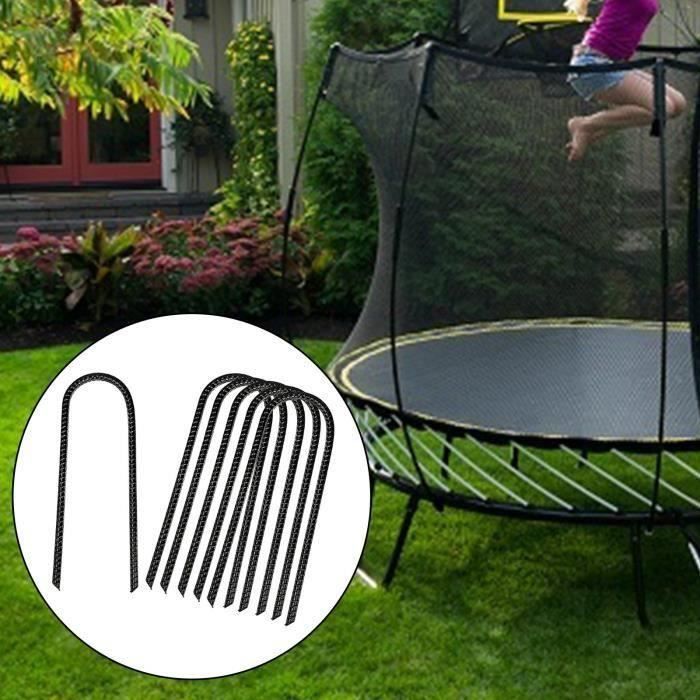 Trust-Kit d'ancrage de trampoline grande tête de clou en forme de U avec  sangle 8 pièces piquets de tente pour auvent de 6 6 pièces - Cdiscount Jeux  - Jouets
