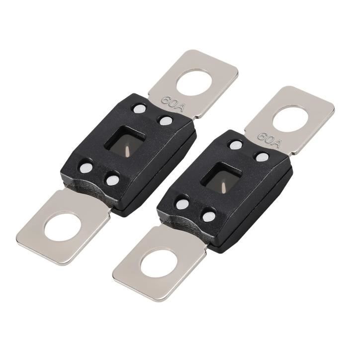 Fusible Mega 200A Lot De 2 - Haute Intensité Vis M8, Protection Batterie Auto, Camion, Caravane & Onduleur
