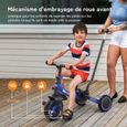 Tricycle 7 en 1 pour enfants BESREY - Draisienne Multifonctions Poussoir Réglable - Bleu-3