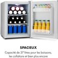 KLARSTEIN Happy Hour Mini Frigo de Chambre Ultra Compact, Mini Bar, Refrigerateur Aliments, Boissons, Etagères Réglables-3