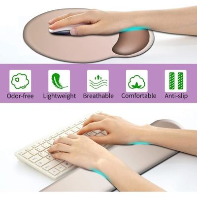 Tapis De Souris Ergonomique Avec Repose-Poignet Gel - Aquarelle Tigre, Soulage Douleurs Poignet, Bureau Et Gaming
