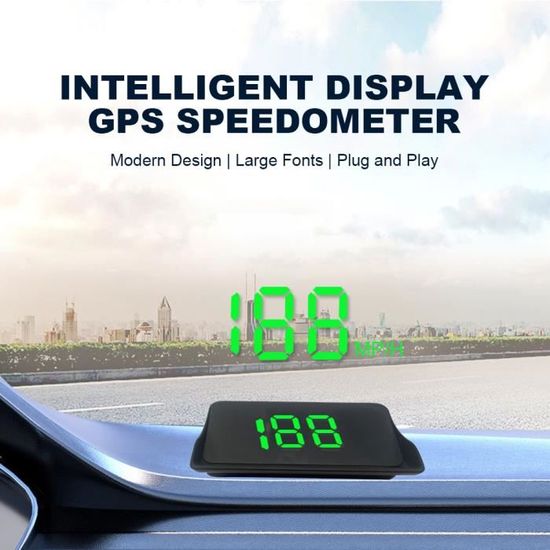 MPH-Cigarette-Blanc - Projecteur de vitesse de pare-brise, GPS HUD, Compteur  de vitesse, 2 documents, Plug an - Cdiscount Auto