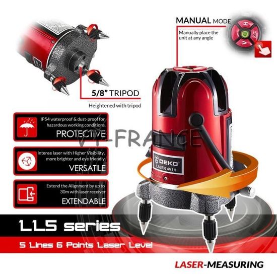 Niveau Laser Rotatif 360 Auto Nivelant 6 Points, Modele: LL58R