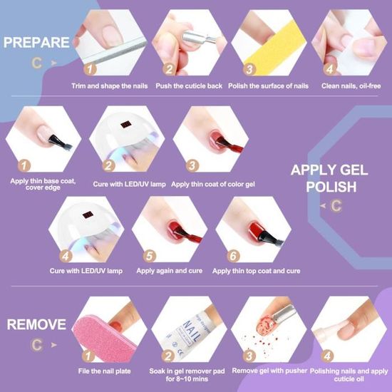 Shelloloh Lot 15 Vernis Semi Permanent 7ml Base Coat Top Coat 36w Lampe Uv Led A Ongle Plus Outils Et Articles Decores Cdiscount Au Quotidien