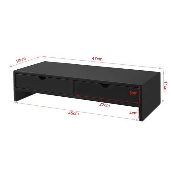SoBuy BBF02-Sch R/éhausseur d/écran Support de Moniteur /écran Ergonomique Support pour /écran dordinateur Universal Noir Ordinateur Portable ou /écran TV