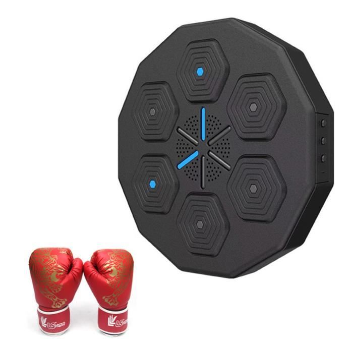 Machine de boxe musicale - PRUMYA - Équipement électronique d'entraînement - Bluetooth - LED - Gants inclus - Sport