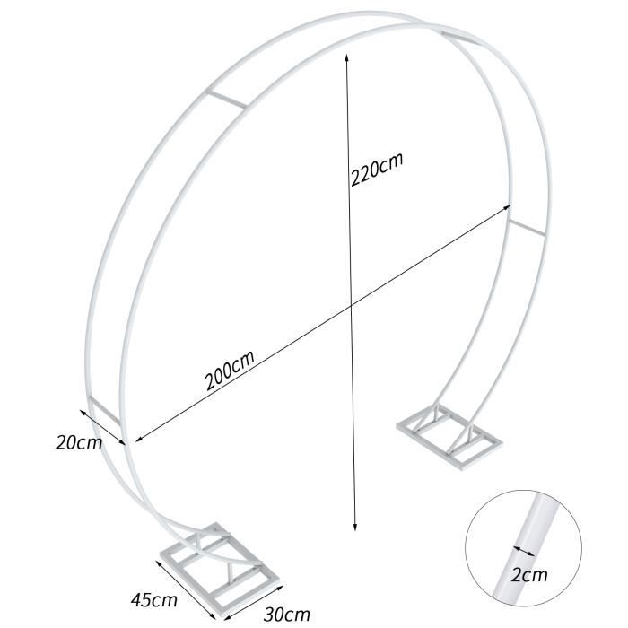 Arche De Jardin Blanche En Métal - Idéale Pour Mariages, Fêtes Et Décoration Extérieure !