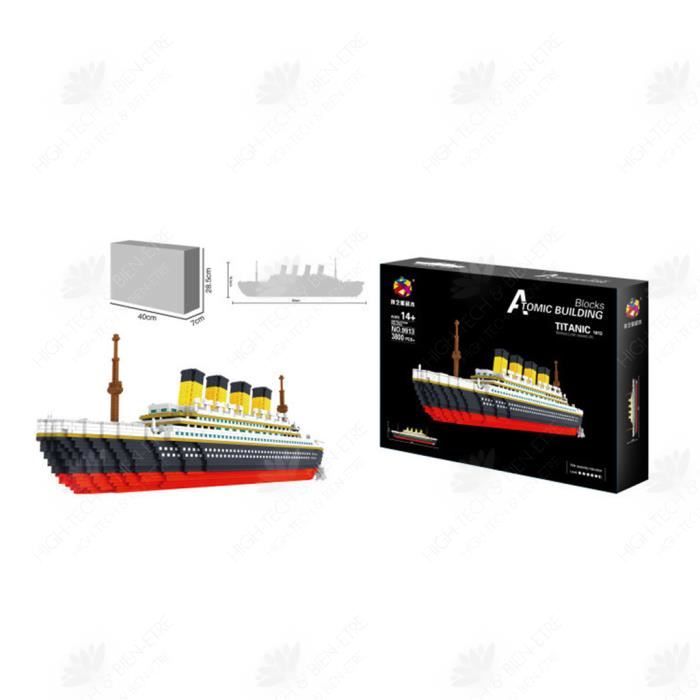 Figure à Assembler Titanic 3800 Pièces - Modèle Réduit Paquebot En Blocs Miniatures